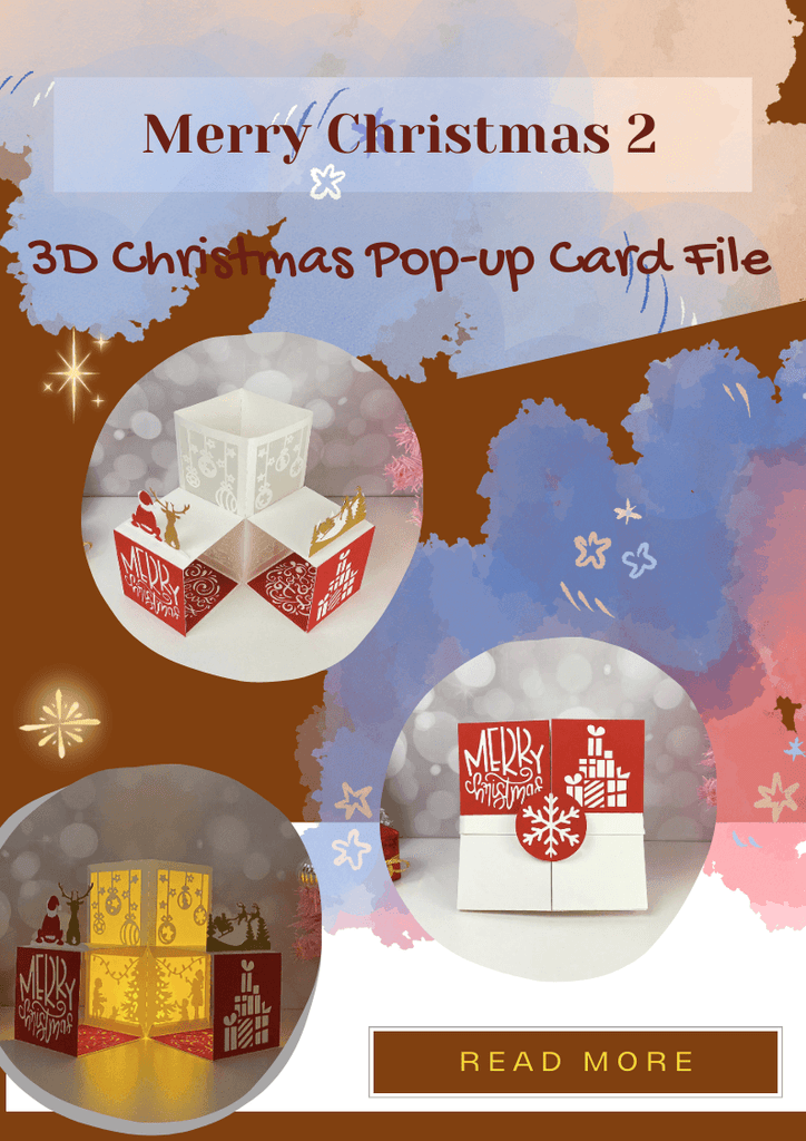 Free Templates - Merry Christmas 2 - 3D Christmas Pop-up Card File - LightBoxGoodMan