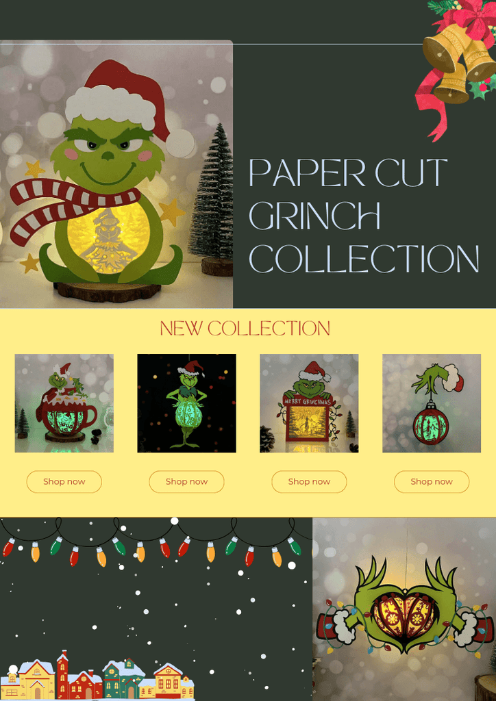 NEW PRODUCT LAUNCHING: Paper Cut Grinch Collection - LightboxGoodman