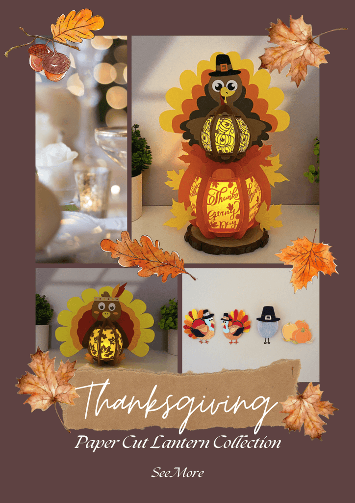 NEW PRODUCT LAUNCHING: Paper Cut Thanksgiving Turkey Lantern Collection - Lightboxgoodman