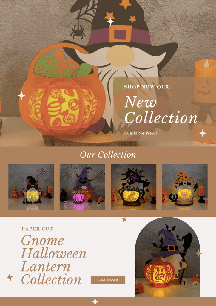 NEW PRODUCT LAUNCHING: Paper Cut Gnome Halloween Lantern Collection - LightboxGoodman