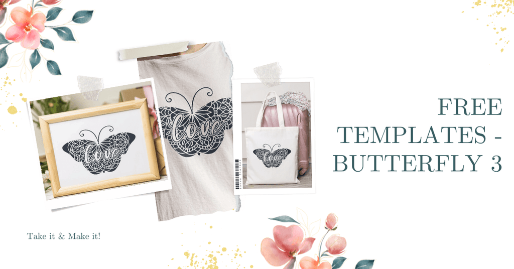 Free Templates - Butterfly 3 - Cricut File - LightBoxGoodMan