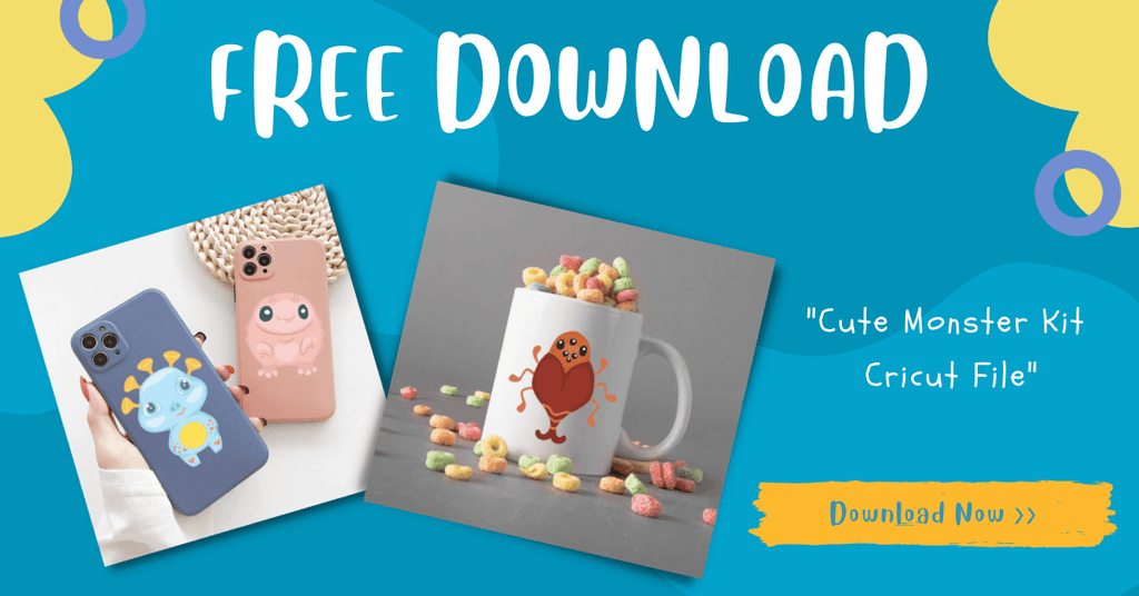 Free Templates - Cute Monster Kit - Cricut File - LightBoxGoodMan