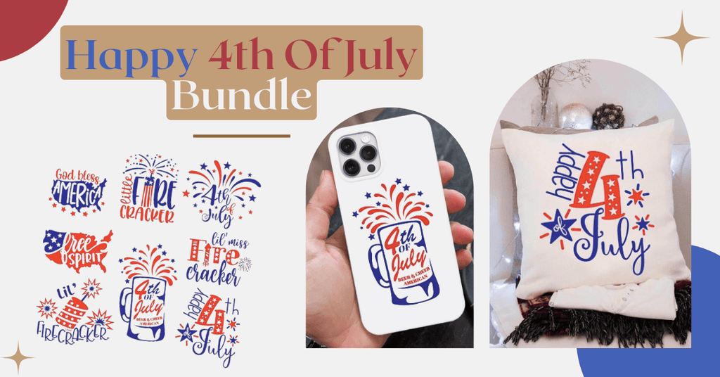 Free Templates - Happy 4th Of July Bundle - Cricut File - LightBoxGoodMan