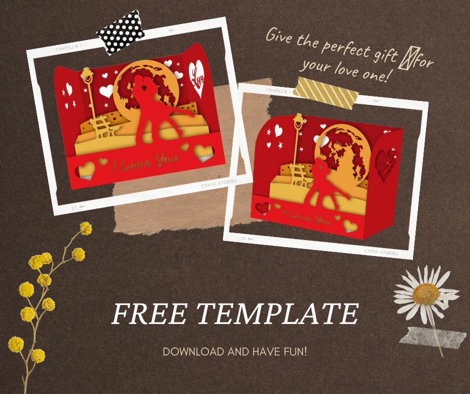 Free Templates - Love Paper Cut Light Box File - Cricut File - Shadow Box - LightBoxGoodMan