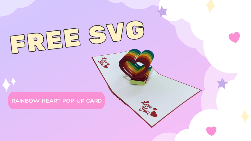 Free Templates - Rainbow Heart - Pop-up Card - LightBoxGoodMan