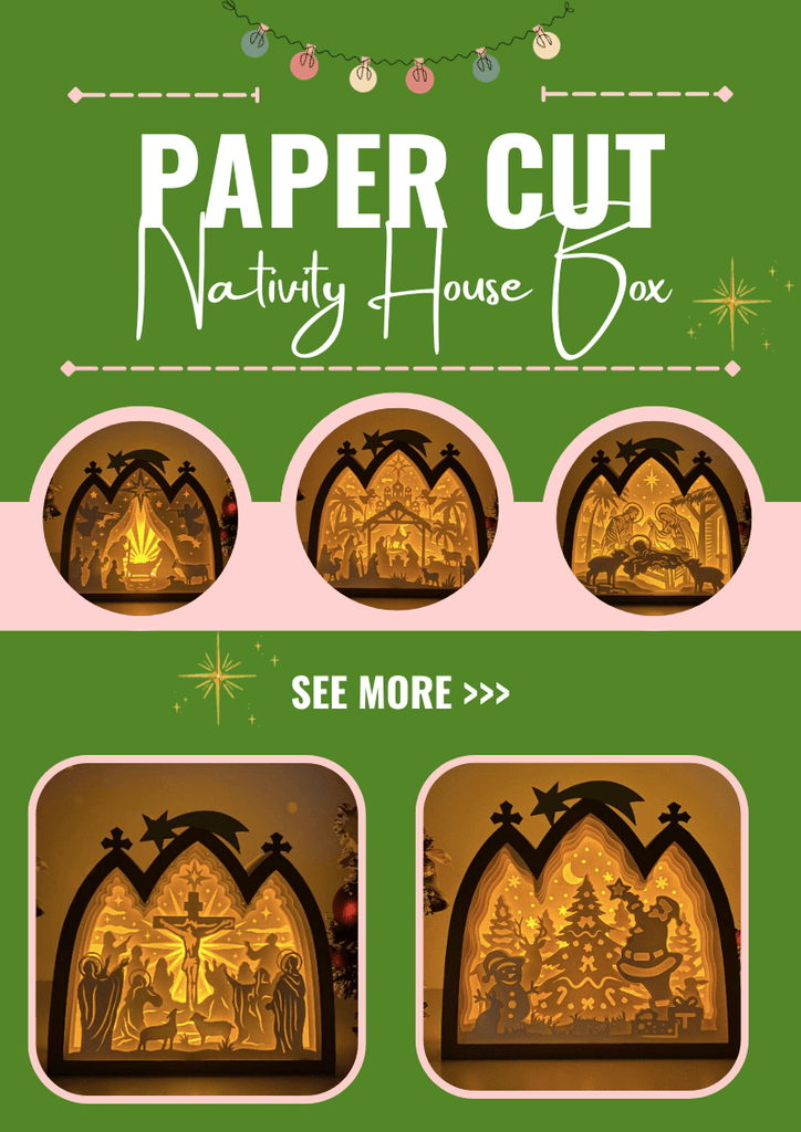 NEW PRODUCT LAUNCHING: How To Make Paper Cut Nativity House Box - LightboxGoodman