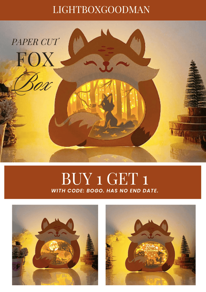 NEW PRODUCT LAUNCHING: Paper Cut Cute Fox Box - LightboxGoodman