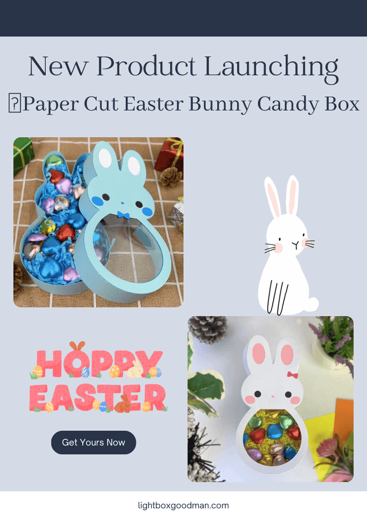 NEW PRODUCT LAUNCHING: Paper Cut Easter Bunny Candy Box - LightboxGoodman