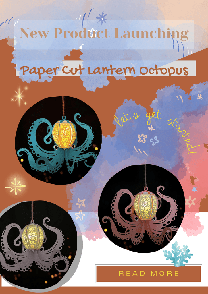 NEW PRODUCT LAUNCHING: Paper Cut Lantern Octopus - LightboxGoodman