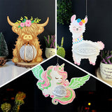 Pack 3 Different Cute Animals 5 - 3D Animal-shaped Lantern File - Cricut File - LightBoxGoodMan