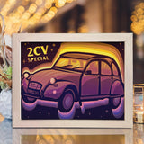 2CV – Paper Cut Light Box File - Cricut File - 20x26cm - LightBoxGoodMan - LightboxGoodman