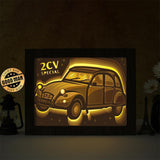 2CV – Paper Cut Light Box File - Cricut File - 20x26cm - LightBoxGoodMan - LightboxGoodman