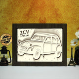 2CV – Paper Cut Light Box File - Cricut File - 20x26cm - LightBoxGoodMan - LightboxGoodman