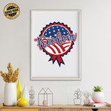 4th Of July 2 - Paper 3D Layered File - Cricut File - 17x18cm - LightBoxGoodMan - LightboxGoodman