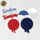 4th Of July 2 - Paper 3D Layered File - Cricut File - 17x18cm - LightBoxGoodMan - LightboxGoodman