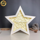 4th Of July 2 - Paper Cut Star Light Box File - Cricut File - 20x21cm - LightBoxGoodMan - LightboxGoodman