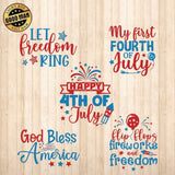 4th Of July 4 - Cricut File - Svg, Png, Dxf, Eps - LightBoxGoodMan - LightboxGoodman