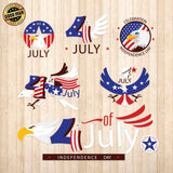 4th OF July Eagle - Cricut File - Svg, Png, Dxf, Eps - LightBoxGoodMan - LightboxGoodman