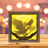 4th Of July Eagle - Paper Cutting Light Box - LightBoxGoodman - LightboxGoodman