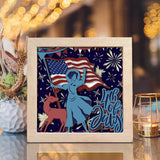 4th Of July Firework – Paper Cut Light Box File - Cricut File - 8x8 inches - LightBoxGoodMan - LightboxGoodman