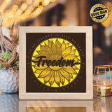 4th Of July Freedom – Paper Cut Light Box File - Cricut File - 8x8 inches - LightBoxGoodMan - LightboxGoodman