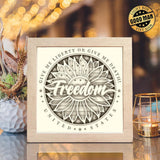 4th Of July Freedom – Paper Cut Light Box File - Cricut File - 8x8 inches - LightBoxGoodMan - LightboxGoodman