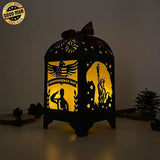 4th Of July - Paper Cut Lantern File - Cricut File - 10,5x20,6cm - LightBoxGoodMan - LightboxGoodman