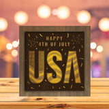 4th Of July USA - Paper Cutting Light Box - LightBoxGoodman - LightboxGoodman