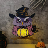 Witch Owl - 3D Owl Lantern File - Cricut File 4 - LightBoxGoodMan