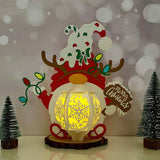 Gnome Xmas - 3D Christmas Lantern File - Cricut File 1 - LightBoxGoodMan