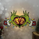 The Grinch - 3D Christmas Lantern File - Cricut File 3  - LightBoxGoodMan