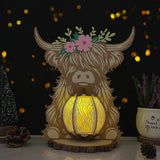 Highland Cow - 3D Highland Cow Lantern File - 7.9x8.6" - Cricut File - LightBoxGoodMan