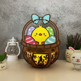 Egg Basket - Easter Basket 3D Lantern File - Cricut File 1 - LightBoxGoodMan