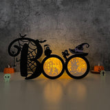 Boo - Halloween Papercut Lightbox File - Cricut File 1 - LightBoxGoodMan