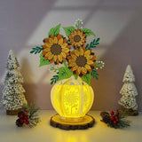 Christmas Vase - 3D Flower Vase Lantern File - Cricut File 2 - LightBoxGoodMan