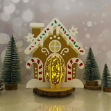 Gingerbread House - 3D Christmas Lantern File - Cricut File 1 - LightBoxGoodMan