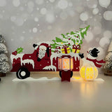 Christmas Truck - 3D Christmas Lantern File - Cricut File 1 - LightBoxGoodMan