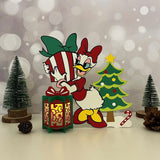 Daisy Xmas - 3D Christmas Lantern File - Cricut File 1 - LightBoxGoodMan