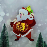 Santa - 3D Christmas Lantern File - Cricut File 1 - LightBoxGoodMan