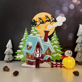 Christmas Village - 3D Christmas Lantern File - Cricut File 2 - LightBoxGoodMan