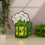 Lucky Beer -  St. Patrick's Day Themed 3D Lantern File - Cricut File 1 - LightBoxGoodMan