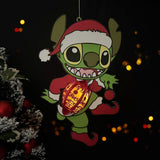 Stitch Xmas - 3D Christmas Lantern File - Cricut File 1 - LightBoxGoodMan