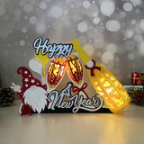 Gnome Champagne - 3D New Year Lantern File - Cricut File 1 - LightBoxGoodMan