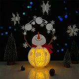 Snowman - 3D Christmas Lantern File  - Cricut File 1 - LightBoxGoodMan