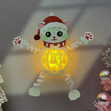 Cat Xmas Hanging - 3D Christmas Lantern File - Cricut File 1 - LightBoxGoodMan