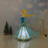 Elsa - Frozen Themed 3D Christmas Lantern File - Cricut File 1 - LightBoxGoodMan