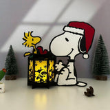 Snoopy Xmas - 3D Christmas Lantern File - Cricut File 1 - LightBoxGoodMan