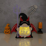 Gnome Halloween 3 - 3D Witch Gnome Papercut Light Box File - Cricut File - LightBoxGoodMan