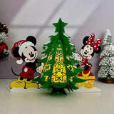 Mickey Couple Xmas - 3D Christmas Lantern File - Cricut File 1 - LightBoxGoodMan