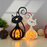 Cat Couple - 3D Love Lantern File - Cricut File 1 - LightBoxGoodMan